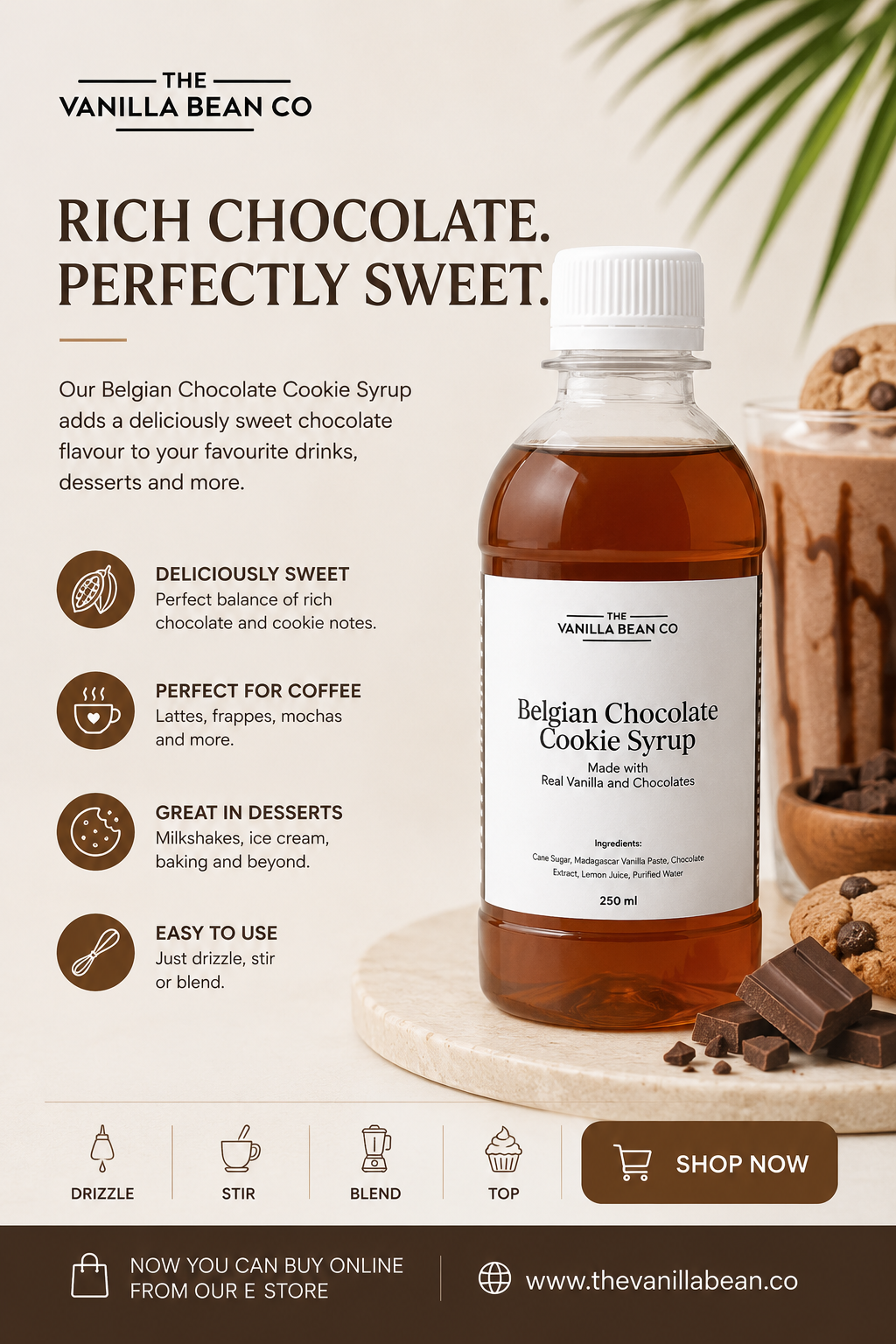 Belgian Chocolate Cookie Syrup